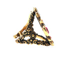 GUCCI GG Marmont Ring metal S Gold Tone Auth 153329M-4