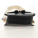 GUCCI Totem Butterfly Web Sherry Line Bag Leather Black 505387 Auth 153330SAM-12