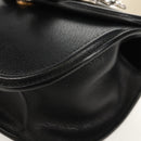 GUCCI Totem Butterfly Web Sherry Line Bag Leather Black 505387 Auth 153330SAM-14