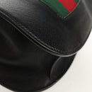 GUCCI Totem Butterfly Web Sherry Line Bag Leather Black 505387 Auth 153330SAM-15