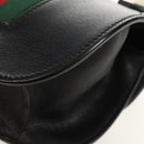 GUCCI Totem Butterfly Web Sherry Line Bag Leather Black 505387 Auth 153330SAM-16