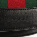 GUCCI Totem Butterfly Web Sherry Line Bag Leather Black 505387 Auth 153330SAM-17