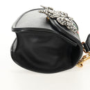 GUCCI Totem Butterfly Web Sherry Line Bag Leather Black 505387 Auth 153330SAM-5