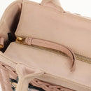PRADA MIDOLLINO PATCH Wicker Basket Bag Bag Rattan Pink Gold 1BG835 Auth 153331V-21
