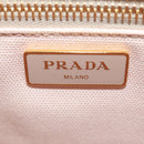 PRADA MIDOLLINO PATCH Wicker Basket Bag Bag Rattan Pink Gold 1BG835 Auth 153331V-22
