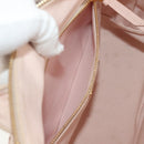 PRADA MIDOLLINO PATCH Wicker Basket Bag Bag Rattan Pink Gold 1BG835 Auth 153331V-27