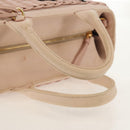 PRADA MIDOLLINO PATCH Wicker Basket Bag Bag Rattan Pink Gold 1BG835 Auth 153331V-7