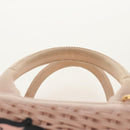 PRADA MIDOLLINO PATCH Wicker Basket Bag Bag Rattan Pink Gold 1BG835 Auth 153331V-15