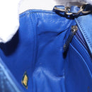 CHANEL Matelasse 20 Chain Shoulder Bag Satin Blue Gold CC Auth 153332SM-24