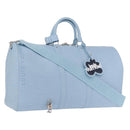 LOUIS VUITTON Epi XL Keepall Bandouliere 50 Bag Ice Blue M24949 LV Auth 153333SM-1