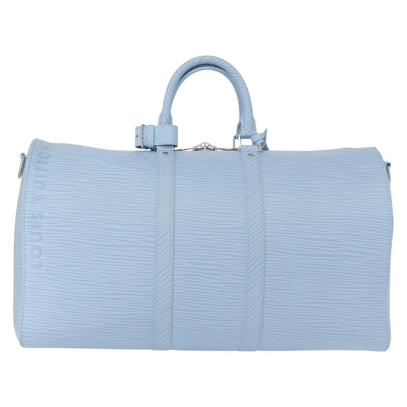 LOUIS VUITTON Epi XL Keepall Bandouliere 50 Bag Ice Blue M24949 LV Auth 153333SM