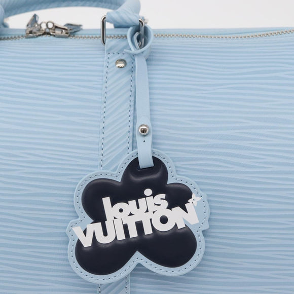 LOUIS VUITTON Epi XL Keepall Bandouliere 50 Bag Ice Blue M24949 LV Auth 153333SM