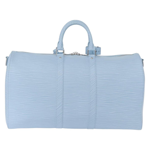 LOUIS VUITTON Epi XL Keepall Bandouliere 50 Bag Ice Blue M24949 LV Auth 153333SM