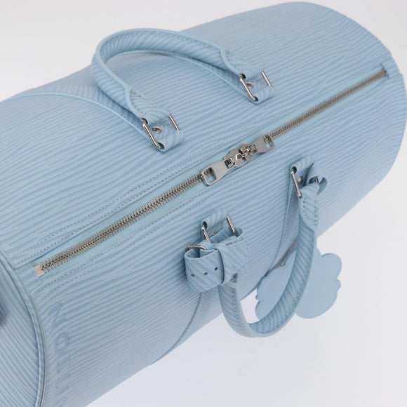 LOUIS VUITTON Epi XL Keepall Bandouliere 50 Bag Ice Blue M24949 LV Auth 153333SM