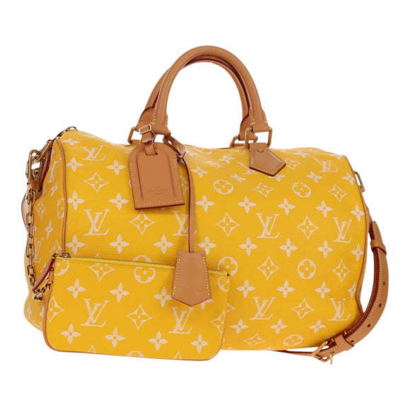 LOUIS VUITTON Speedy P9 Bandouliere 40 Tasche Jaune Mat M24419 LV Auth 153334SM