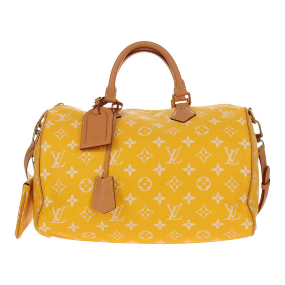 LOUIS VUITTON Speedy P9 Bandouliere 40 Tasche Jaune Mat M24419 LV Auth 153334SM