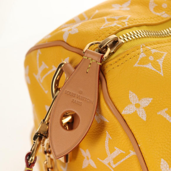 LOUIS VUITTON Speedy P9 Bandouliere 40 Tasche Jaune Mat M24419 LV Auth 153334SM