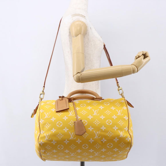 LOUIS VUITTON Speedy P9 Bandouliere 40 Tasche Jaune Mat M24419 LV Auth 153334SM
