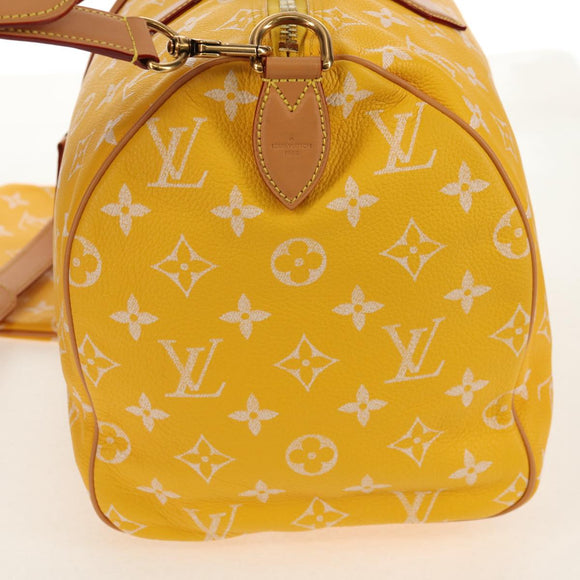LOUIS VUITTON Speedy P9 Bandouliere 40 Tasche Jaune Mat M24419 LV Auth 153334SM