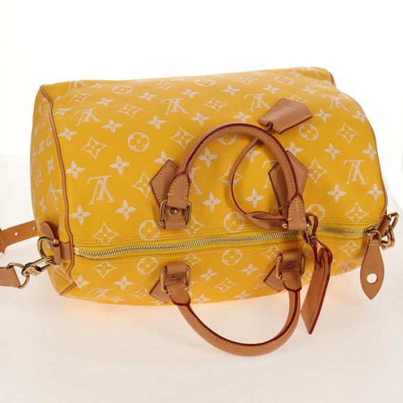 LOUIS VUITTON Speedy P9 Bandouliere 40 Tasche Jaune Mat M24419 LV Auth 153334SM