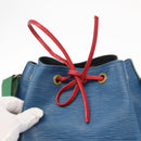 LOUIS VUITTON Epi Tricolor Noe Shoulder Bag Blue Red Green M44082 LV Auth 153340-10