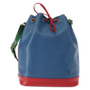 LOUIS VUITTON Epi Tricolor Noe Shoulder Bag Blue Red Green M44082 LV Auth 153340-13