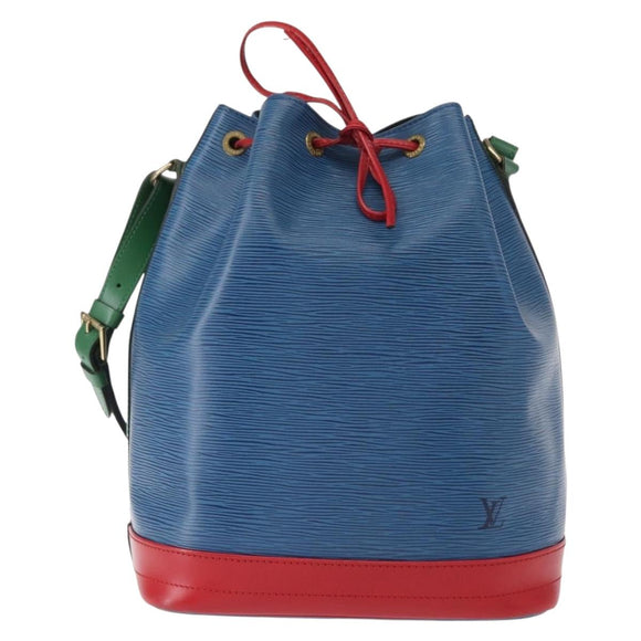 LOUIS VUITTON Epi Tricolor Noe Shoulder Bag Blue Red Green M44082 LV Auth 153340