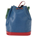LOUIS VUITTON Epi Tricolor Noe Shoulder Bag Blue Red Green M44082 LV Auth 153340-2
