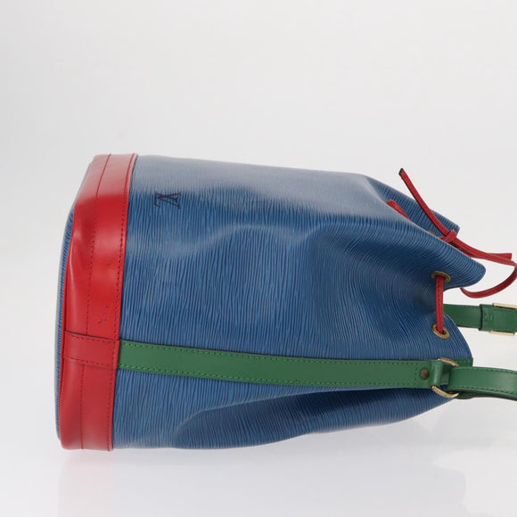 LOUIS VUITTON Epi Tricolor Noe Shoulder Bag Blue Red Green M44082 LV Auth 153340