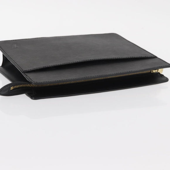 LOUIS VUITTON Epi Pochette Homme Clutch Bag Black Noir M52522 LV Auth 153345