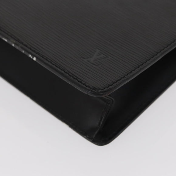 LOUIS VUITTON Epi Pochette Homme Clutch Bag Black Noir M52522 LV Auth 153345