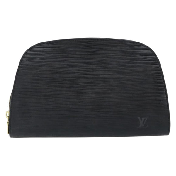 LOUIS VUITTON Epi Dauphine GM Cosmetic Pouch Black M48432 LV Auth 153346