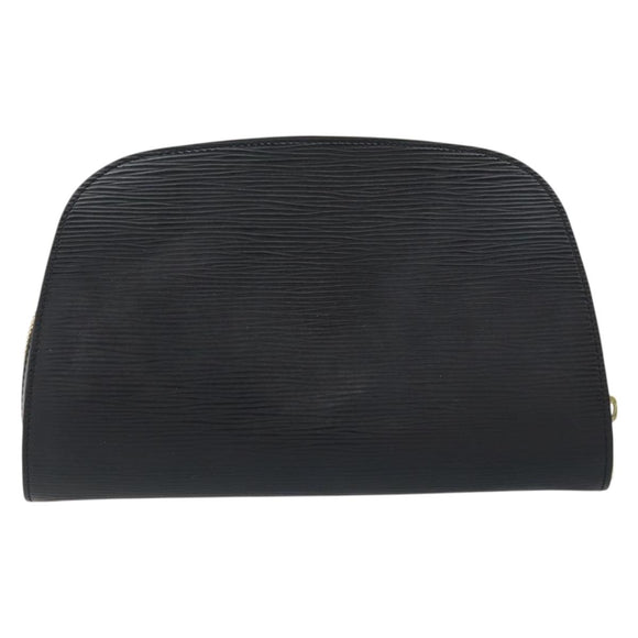 LOUIS VUITTON Epi Dauphine GM Cosmetic Pouch Black M48432 LV Auth 153346