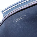 Christian Dior Trotter Canvas Shoulder Bag Navy Gold Auth 153348-11