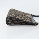 Christian Dior Trotter Canvas Shoulder Bag Navy Gold Auth 153348-3