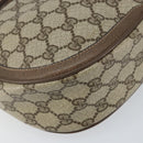 GUCCI GG Supreme Web Sherry Line Bag PVC Beige Gold 10 02 056 Auth 153349-14