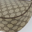 GUCCI GG Supreme Web Sherry Line Bag PVC Beige Gold 10 02 056 Auth 153349-15