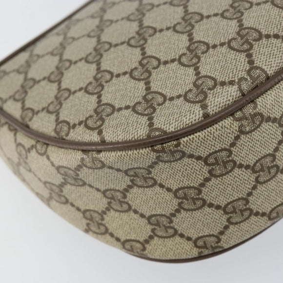 GUCCI GG Supreme Web Sherry Line Bag PVC Beige Gold 10 02 056 Auth 153349
