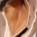 GUCCI GG Supreme Web Sherry Line Bag PVC Beige Gold 10 02 056 Auth 153349-11