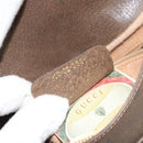 GUCCI GG Supreme Web Sherry Line Bag PVC Beige Gold 10 02 056 Auth 153349-12