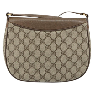 GUCCI GG Supreme Web Sherry Line Bag PVC Beige Gold 10 02 056 Auth 153349 - 0