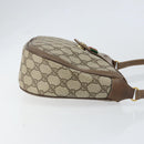 GUCCI GG Supreme Web Sherry Line Bag PVC Beige Gold 10 02 056 Auth 153349-3