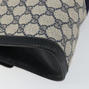 GUCCI GG Supreme Sherry Line Clutch Bag PVC Navy Red 84 01 007 Auth 153350-16