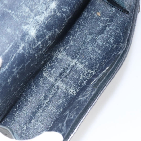 GUCCI GG Supreme Sherry Line Clutch Bag PVC Navy Red 84 01 007 Auth 153350