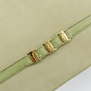 Salvatore Ferragamo Vala Shoulder Bag Suede Gold Light green Auth 153351-17