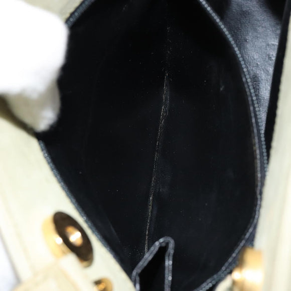 Salvatore Ferragamo Vala Shoulder Bag Suede Gold Light green Auth 153351