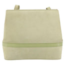 Salvatore Ferragamo Vala Shoulder Bag Suede Gold Light green Auth 153351-2