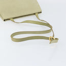 Salvatore Ferragamo Vala Shoulder Bag Suede Gold Light green Auth 153351-7