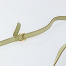 Salvatore Ferragamo Vala Shoulder Bag Suede Gold Light green Auth 153351-8