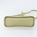 Salvatore Ferragamo Vala Shoulder Bag Suede Gold Light green Auth 153351-5